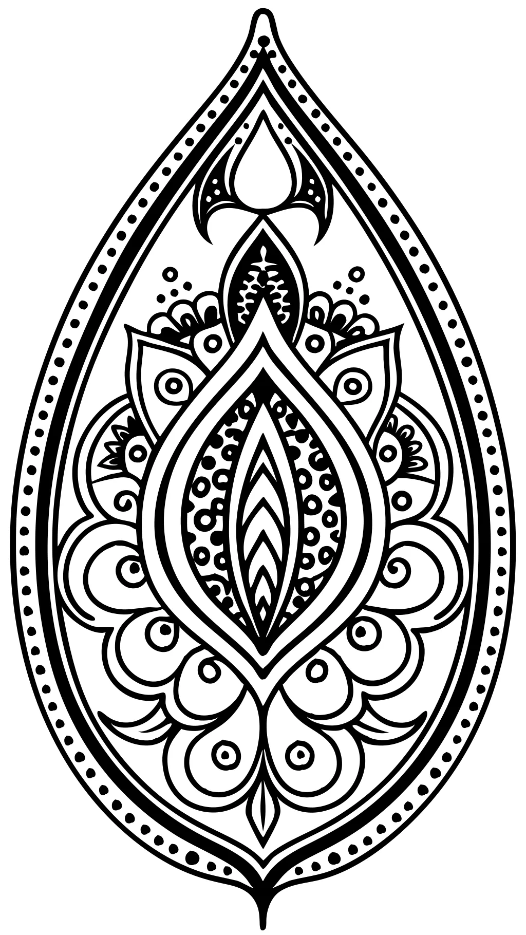 paisley pattern coloring pages